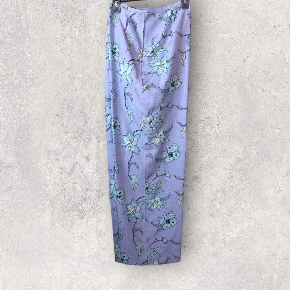 TOMMY BAHAMA 100% Silk Vintage Vines Pant in Lavender Size 14